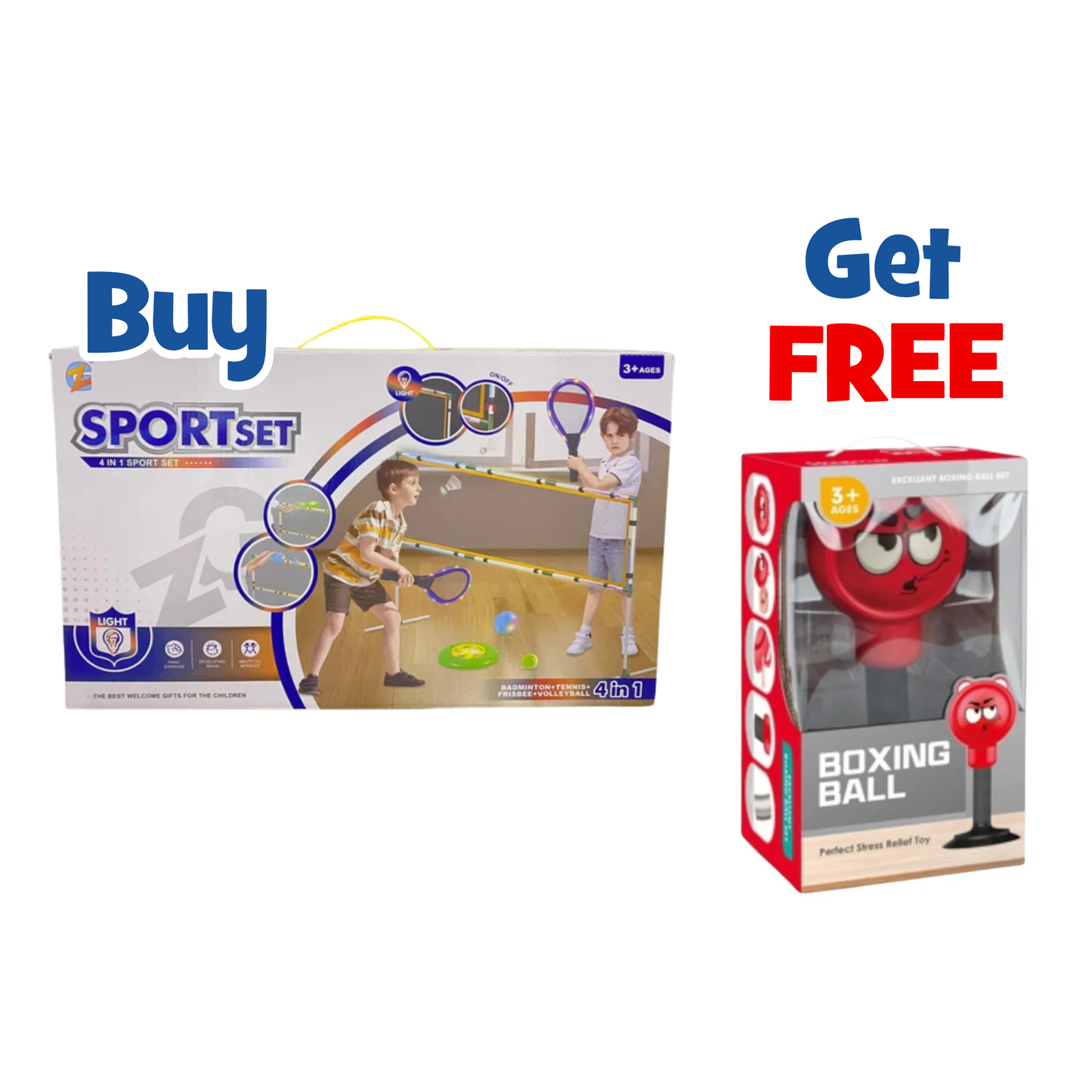 4-in-1 Sports & Tabletop Boxing Bundle
