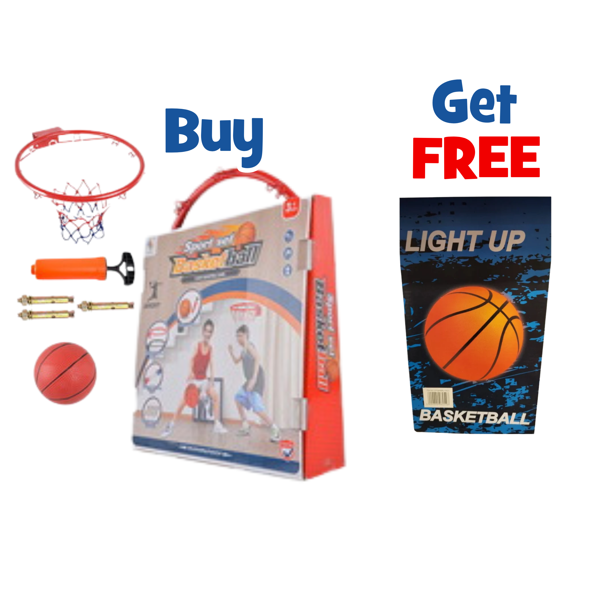 Light-Up Basketball & Hoop Set Bundle