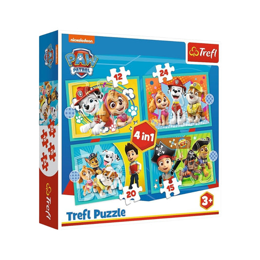 4 In 1 Happy Paw Patrol Team Puzzle