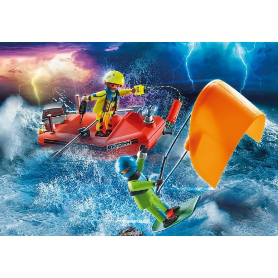 Playmobil Kitesurfer Rescue with Speedboat