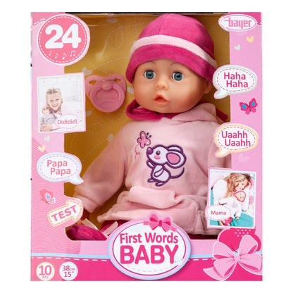 Bayer First Words Baby – 38 cm Interactive Doll