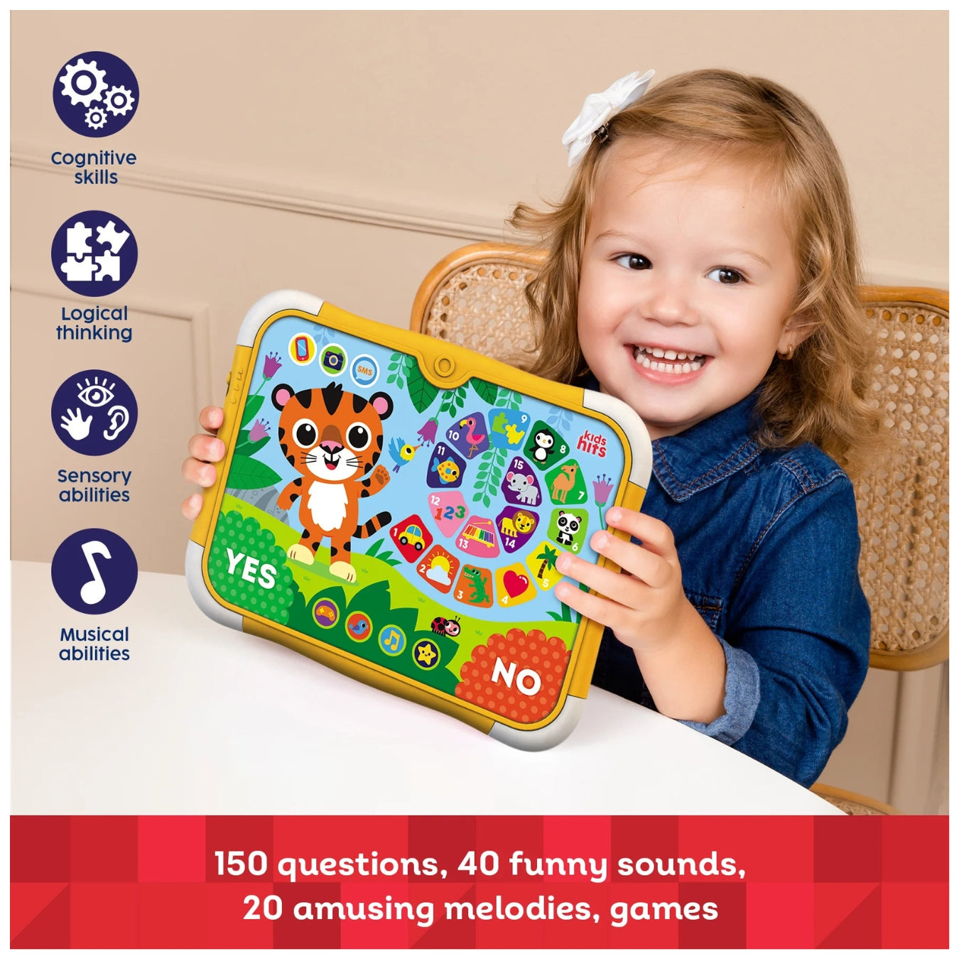 Kids Hits Educational Touch Pad Tiger Quiz