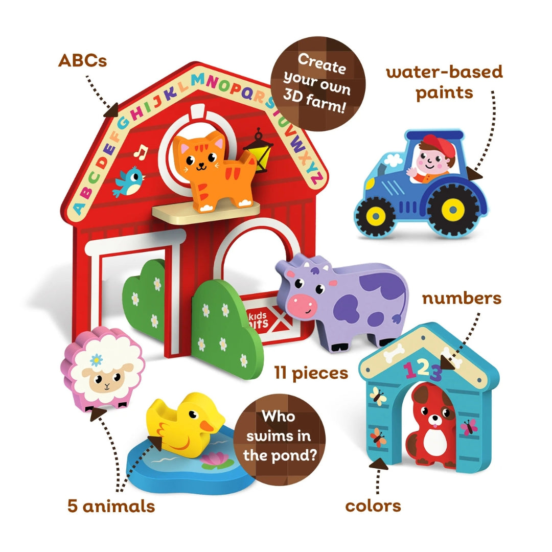 Wooden Farm Play Set