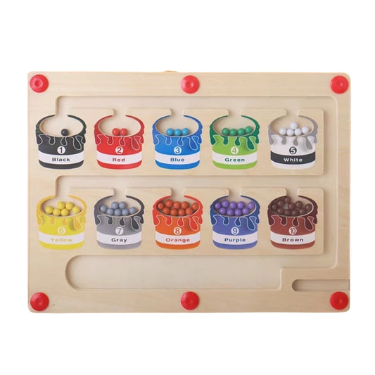 Magnetic Color and Number Maze