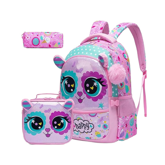 Backpack Pink Cat Set of 3 PCS