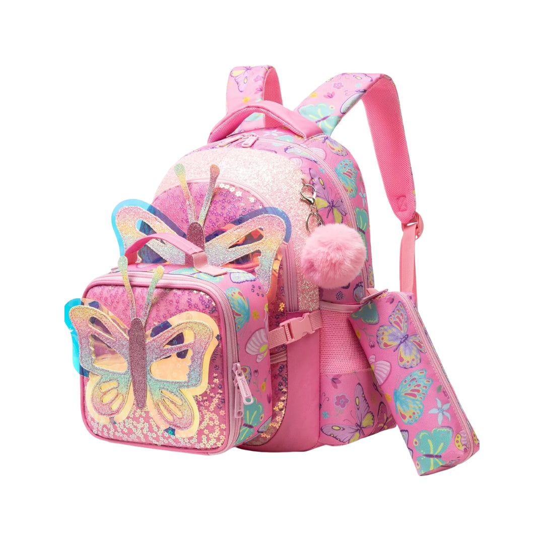 Backpack Butterfly Set of 3 PCS