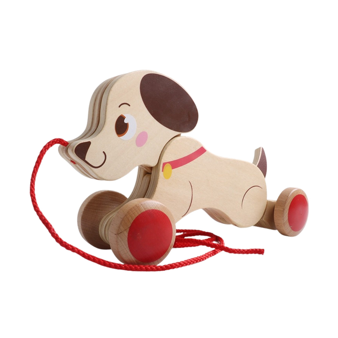 Drag Puppy Wooden Pull-Along Toy