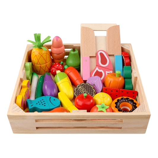 Wooden Play Food Set 30PCS