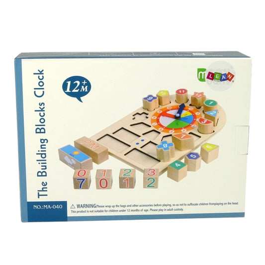 Wooden Educational Clock Block Sorter