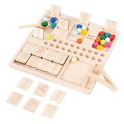 Wooden Math Counting & Bead Activity Toy Set.