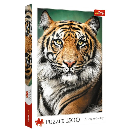 Trefl 1500-Piece Puzzle – Portrait of a Tiger