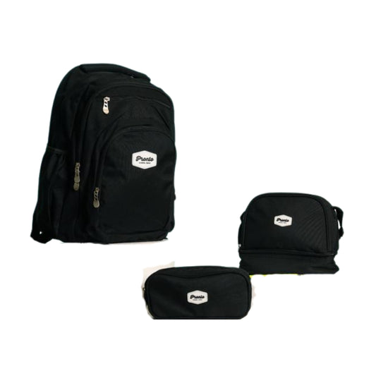 School Bag 18 Inches Balck Set of 3