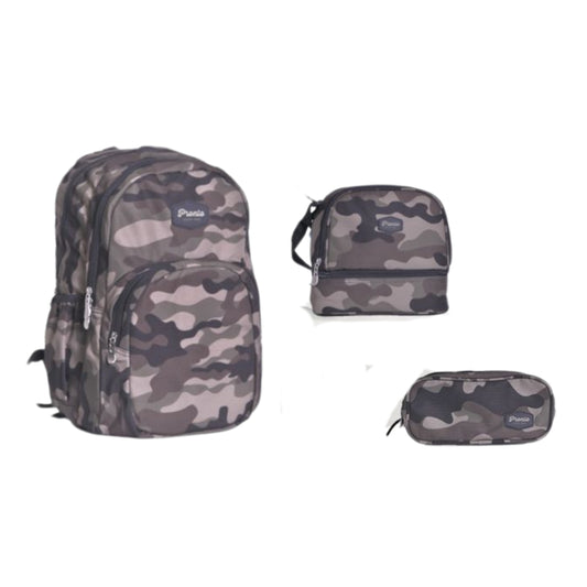 School Bag 18 Inches Army Set of 3