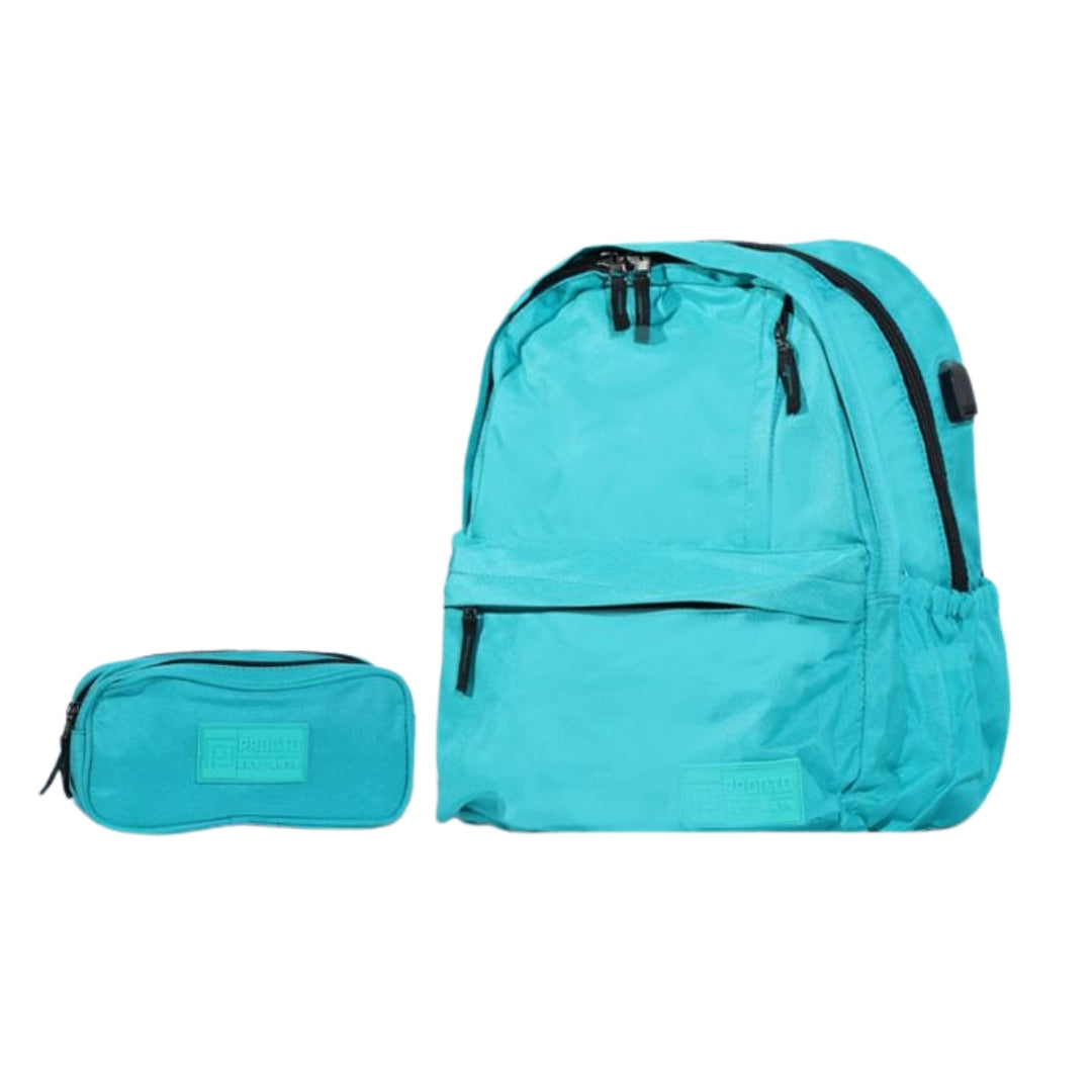 Baby Blue School Bag with Pencil Case