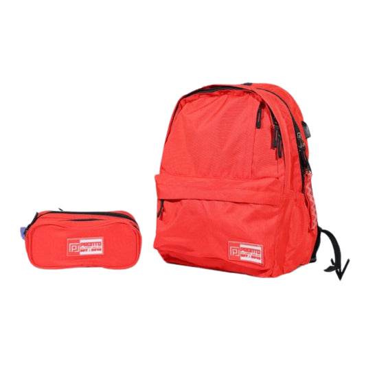 Red School Bag with Pencil Case