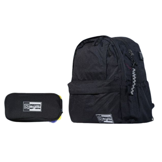 Black School Bag with Pencil Case