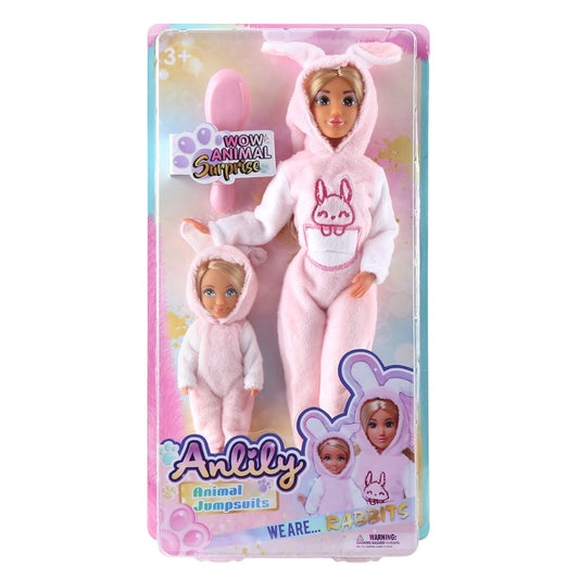 Anlily Doll Set Pink Rabbit Surprise
