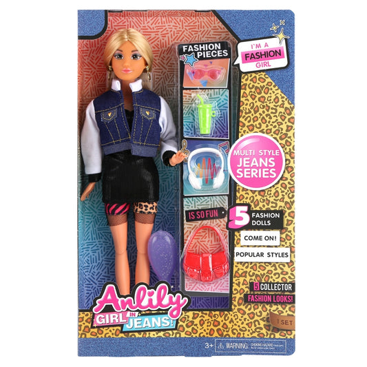 Anily Girl in Jeans Fashion Doll Set