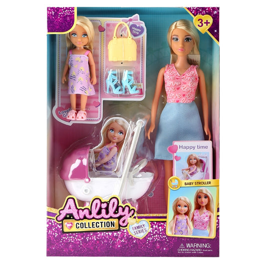 Anlily Doll Set with Baby Stroller and Accessories