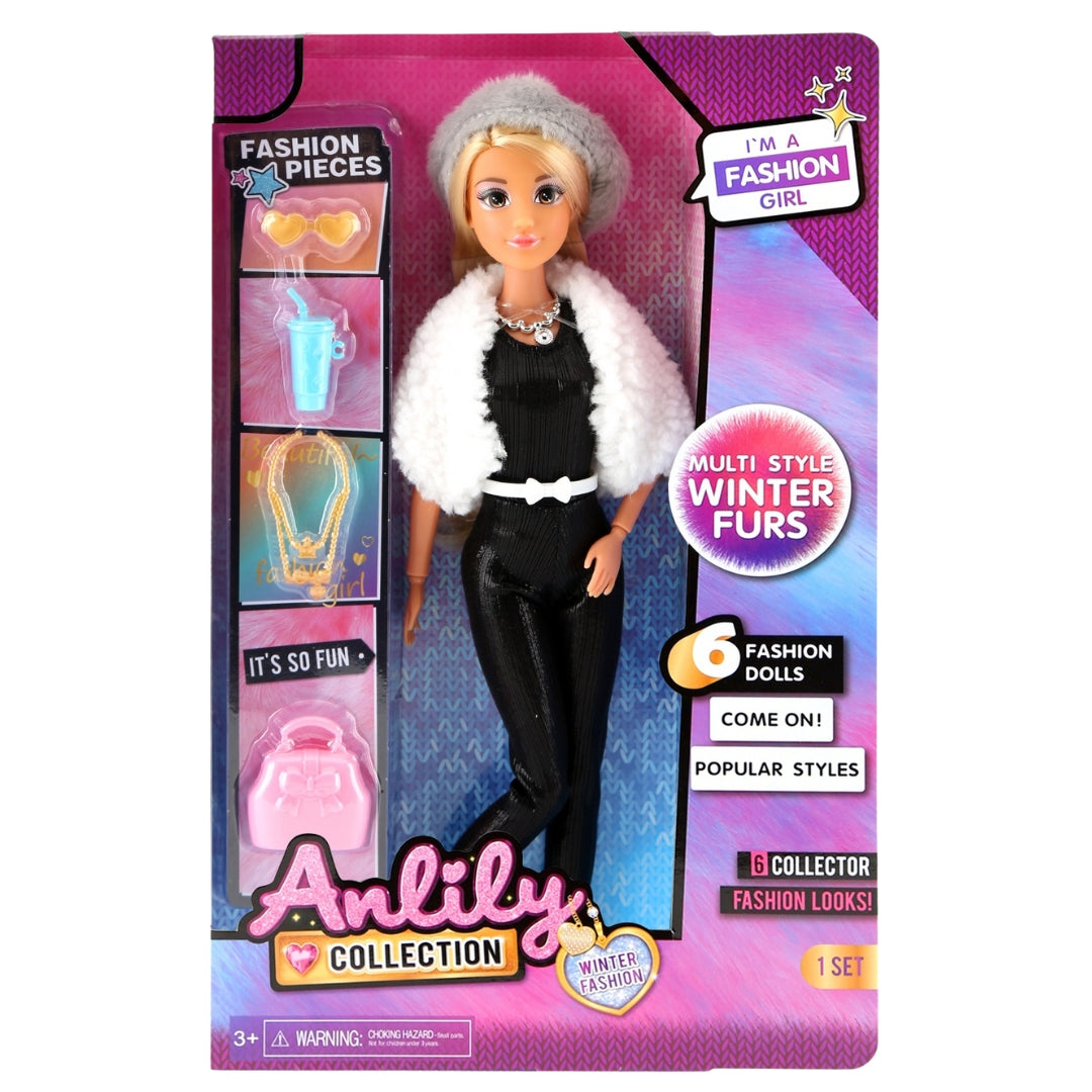 Anlily Fashion Doll with Winter Outfits