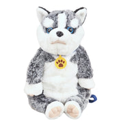 Fluffy Husky Puppy Backpack with Music & Interactive Features