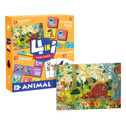 4-in-1 Animal Funny Games Set