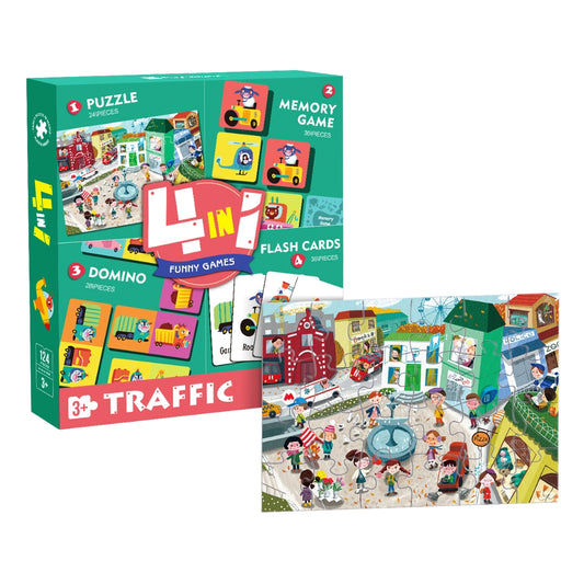 4 in 1 Traffic Funny Games Set