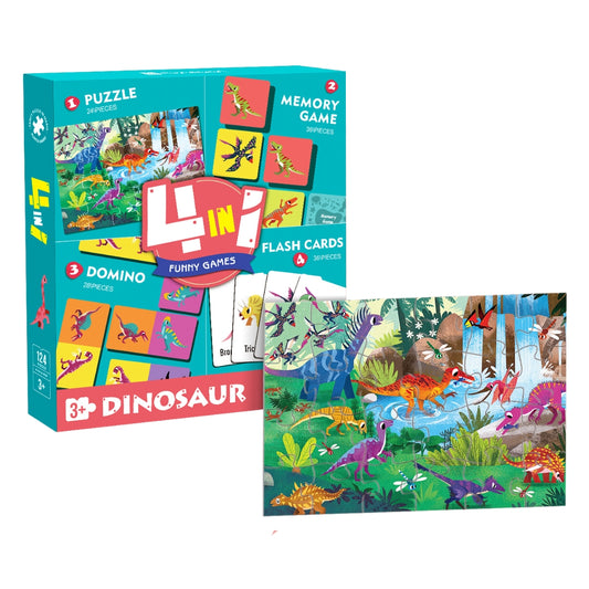 4 in 1 Dinosaur Funny Games Set