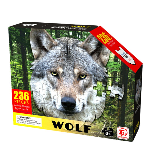 Wolf Animal Shaped Jigsaw Puzzle