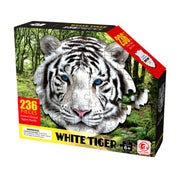 White Tiger Animal Shaped Jigsaw Puzzle