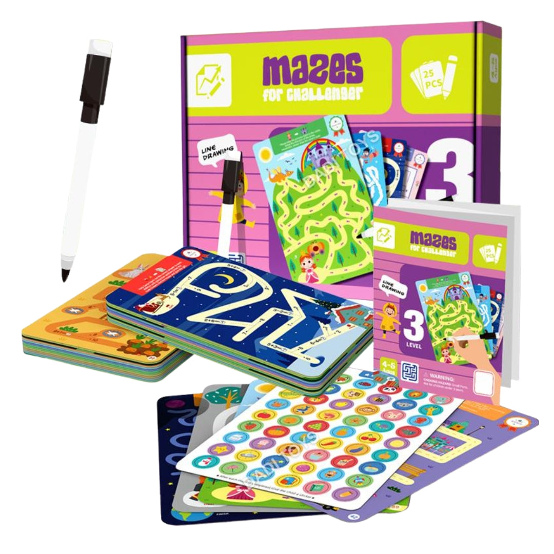 Maze Activity Cards Set 25 Pieces – TOYS 4 LESS