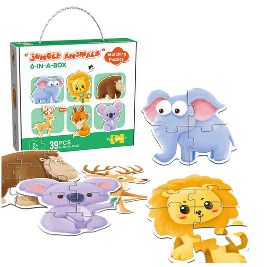 Animals 6-in-a-Box Matching Puzzles