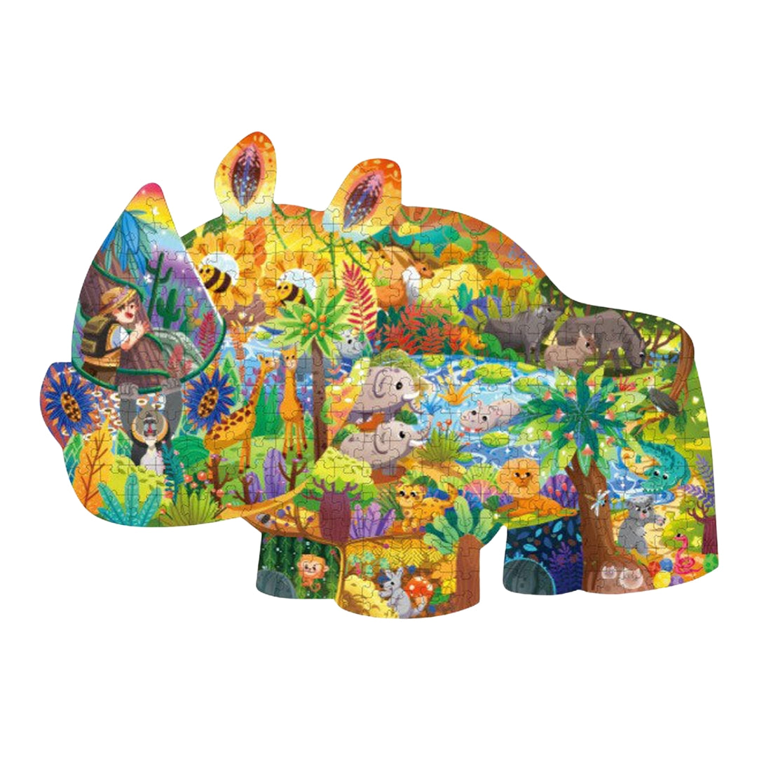 African Savannah Puzzle with 3D Animal Cards