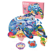 Ocean Adventure Dolphin-Shaped Puzzle