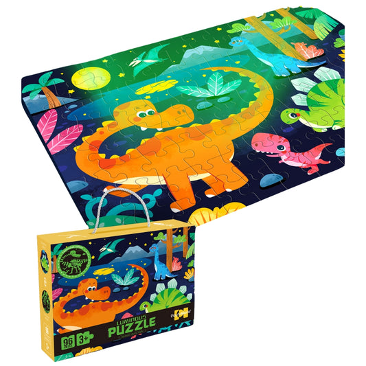 Glow-in-the-Dark Dino Puzzle 96 Pieces