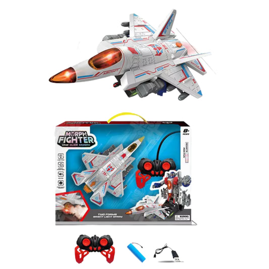 2-in-1 Transforming Aircraft Robot with Remote Control