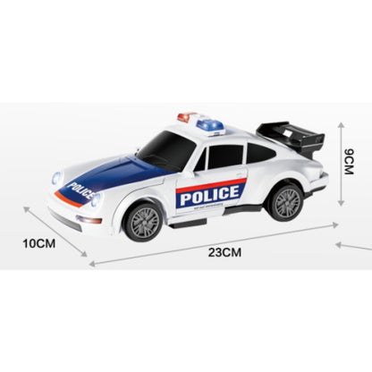 2-in-1 Police Car Transforming Robot Toy