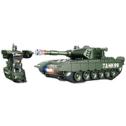 2-in-1 Transforming Tank Robot Toy
