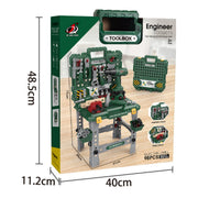 98-Piece Foldable Workbench & Toolbox Set