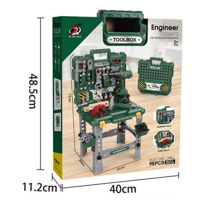98-Piece Foldable Workbench & Toolbox Set