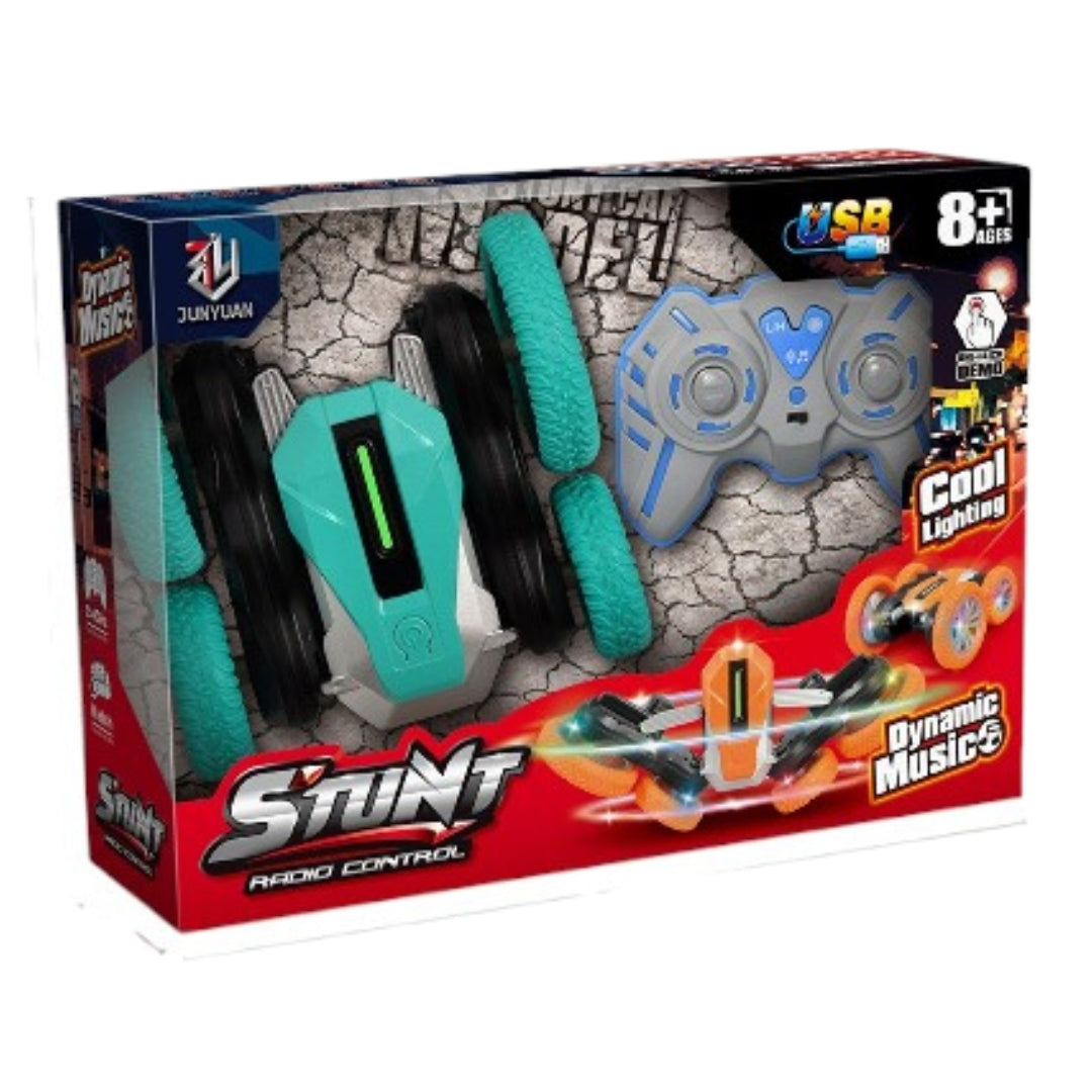 Stunt RC Car Playset 360° Flips, Lights & Music (Assorted)