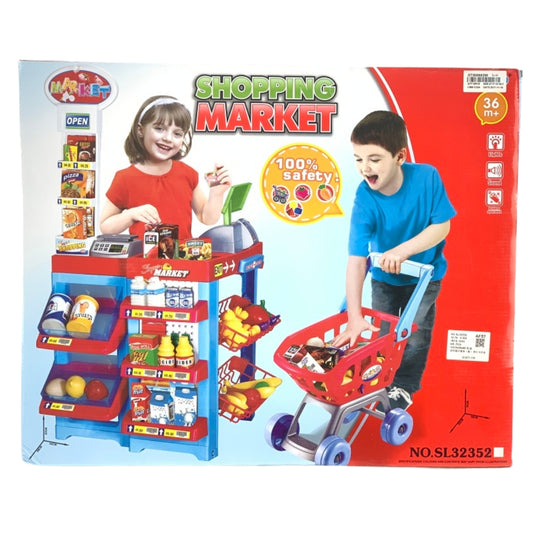 Shopping Market Playset with Trolley