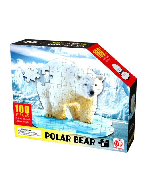 Polar Bear Animal Puzzle 100 Pieces