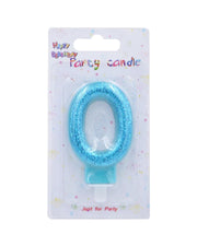 Blue Glitter Number Birthday Candles (Assorted)