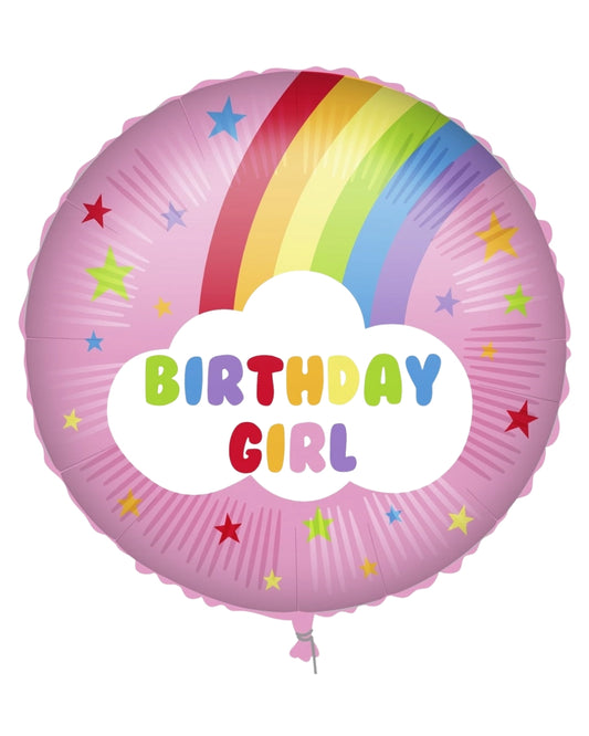 Birthday Girl Rainbow Foil Balloon