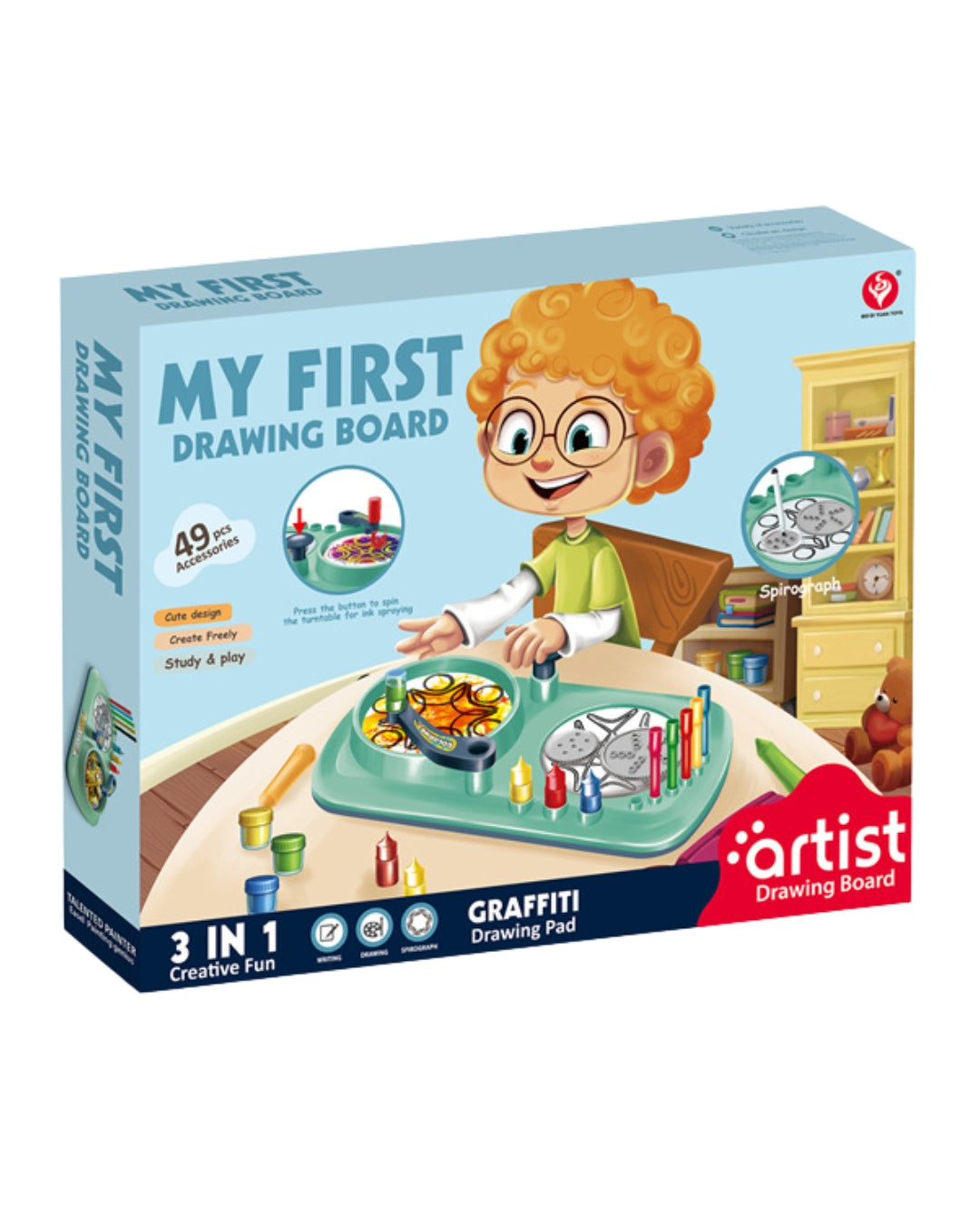 My First Drawing Board 3-in-1 Creative Fun Set