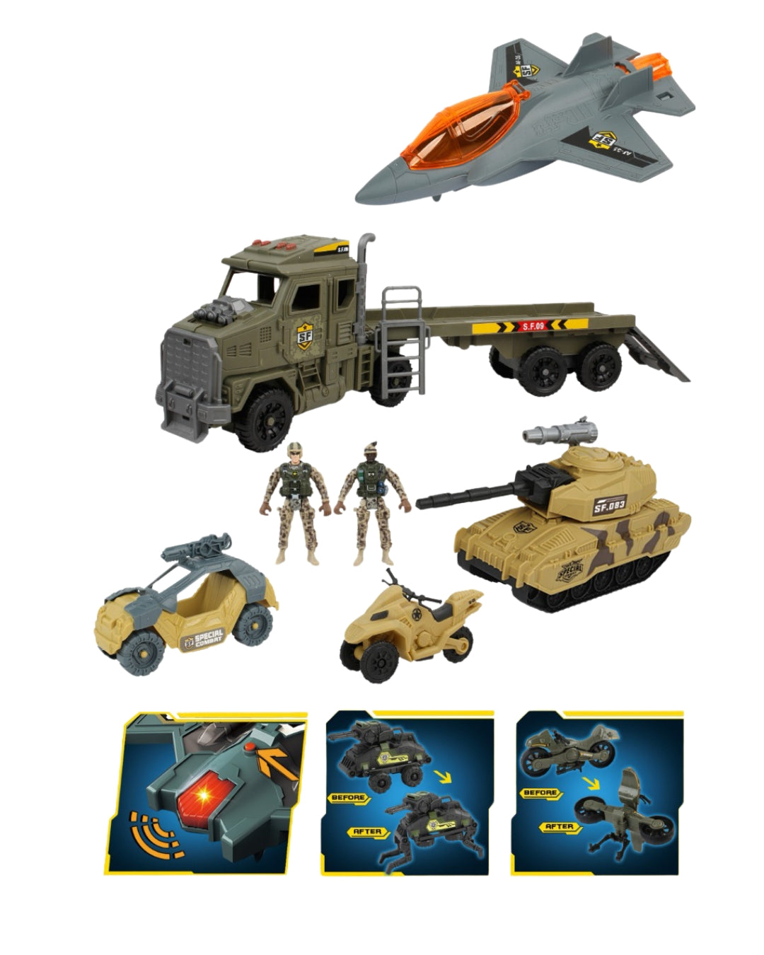 Military Combat Vehicles Playset