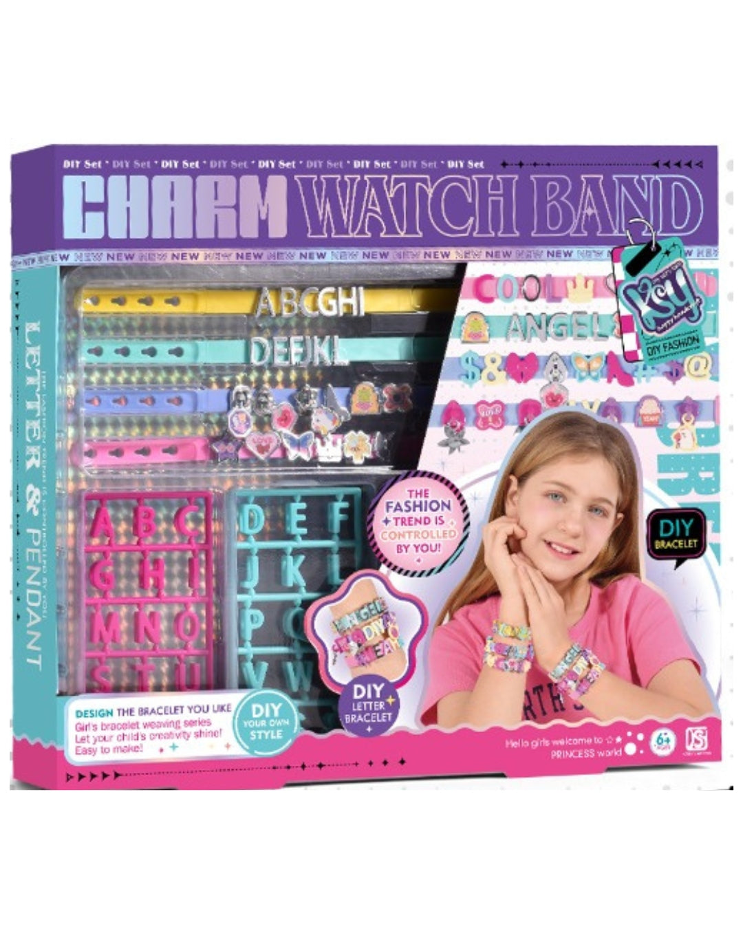 DIY Charm Watch Band & Letter Bracelet Kit