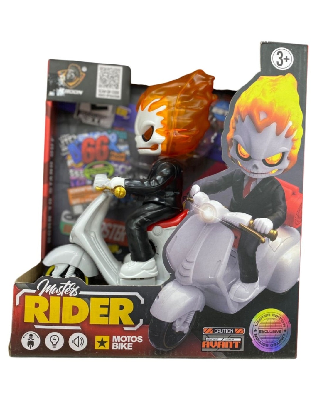 Skeleton Riding Motorcycle Toy (Assorted)