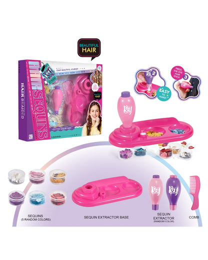 Glitter Sequin Hair DIY Braiding Kit